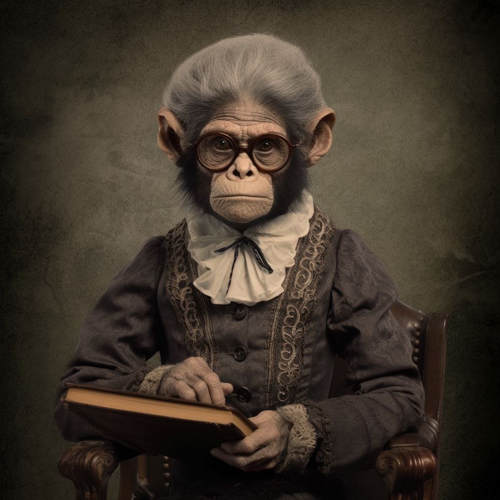 Imagen de una primate curiosa, que es lo que soy.